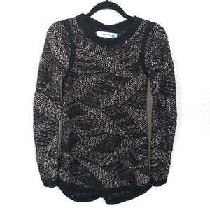 Sparrow Black Textured Sweater (XS)